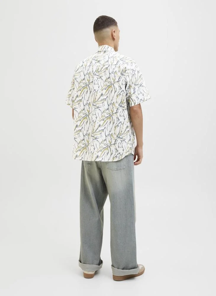 جاك اند جونز Jorjoshua Split Printed Relaxed Fit Shirt