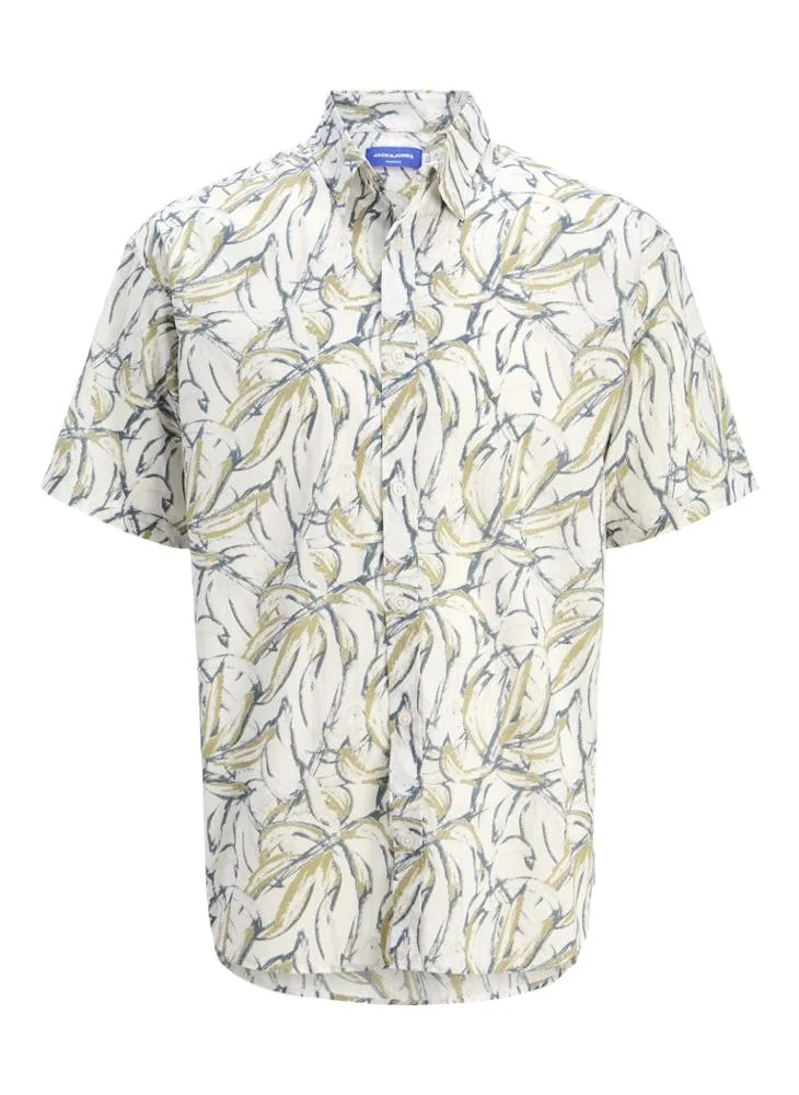 JACK & JONES Jorjoshua Split Printed Relaxed Fit Shirt