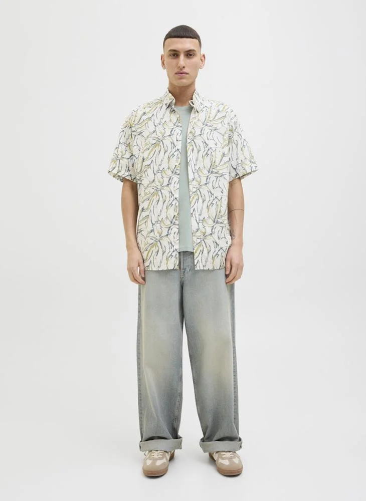 JACK & JONES Jorjoshua Split Printed Relaxed Fit Shirt