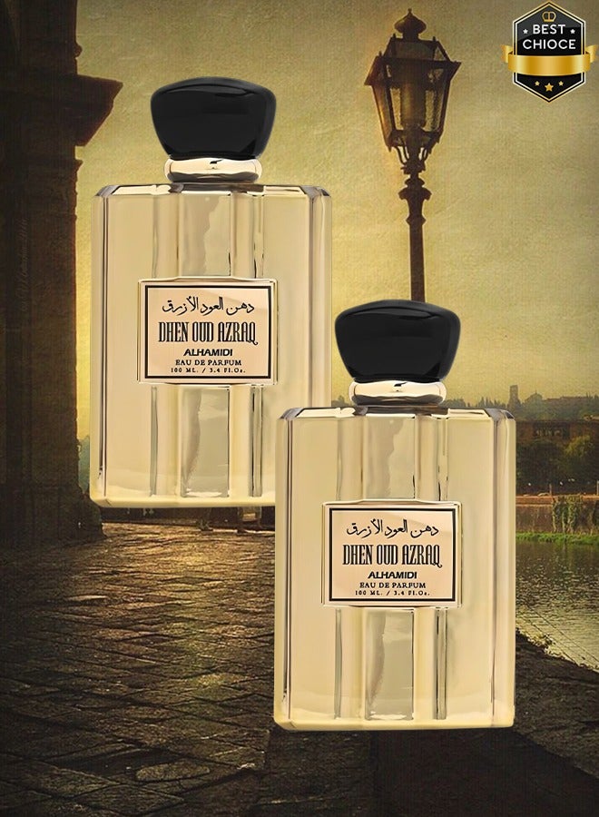 الحميدي 2 قطع عطر دهن عود أزرق 100 مل - Image 1