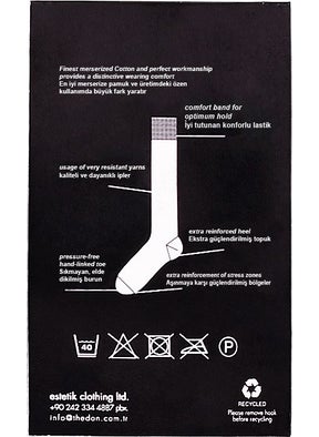 The Don Mercerized Men's Long Socks Black  - Image 3