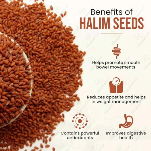 NeutraVed Halim Seeds 500g | Aliv for Eating Superfood & Hair Growth | Asaliya | Garden Cress | Haleem Seeds | Immunity Booster - 500g Jar - Image 4