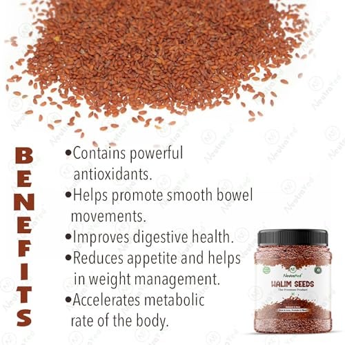 NeutraVed Halim Seeds 500g | Aliv for Eating Superfood & Hair Growth | Asaliya | Garden Cress | Haleem Seeds | Immunity Booster - 500g Jar - Image 5