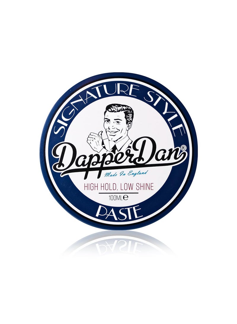 Dapper Dan Signature Style Paste High Hold Low Shine Hair Paste for Men For Short to Medium Length Hair Reworkable Paste Signature Cologne Fragrance 100ml
