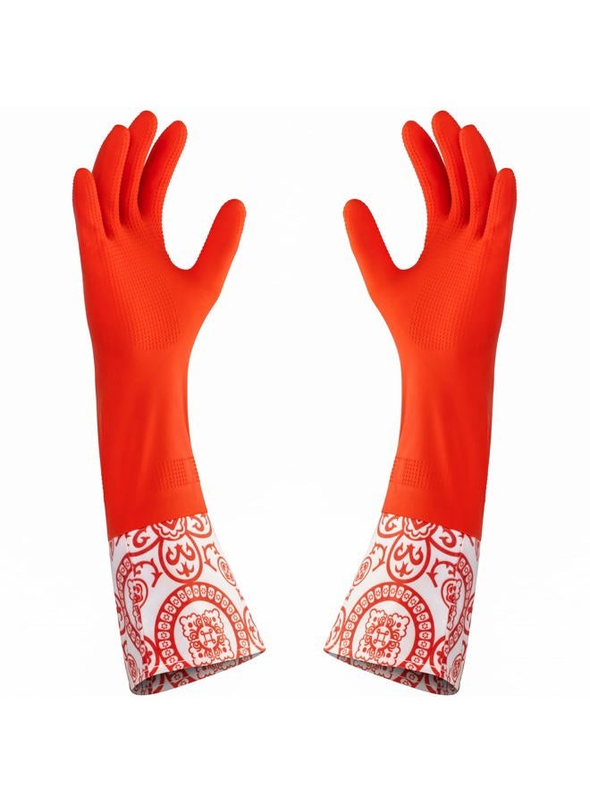 DecorRack 1 Pair Household Cleaning Gloves, Reusable Medium-Sized Multi-Purpose Gloves, Random Color - Image 3