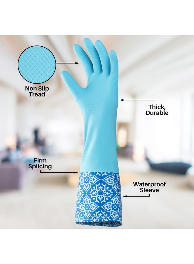 DecorRack 1 Pair Household Cleaning Gloves, Reusable Medium-Sized Multi-Purpose Gloves, Random Color - Image 5