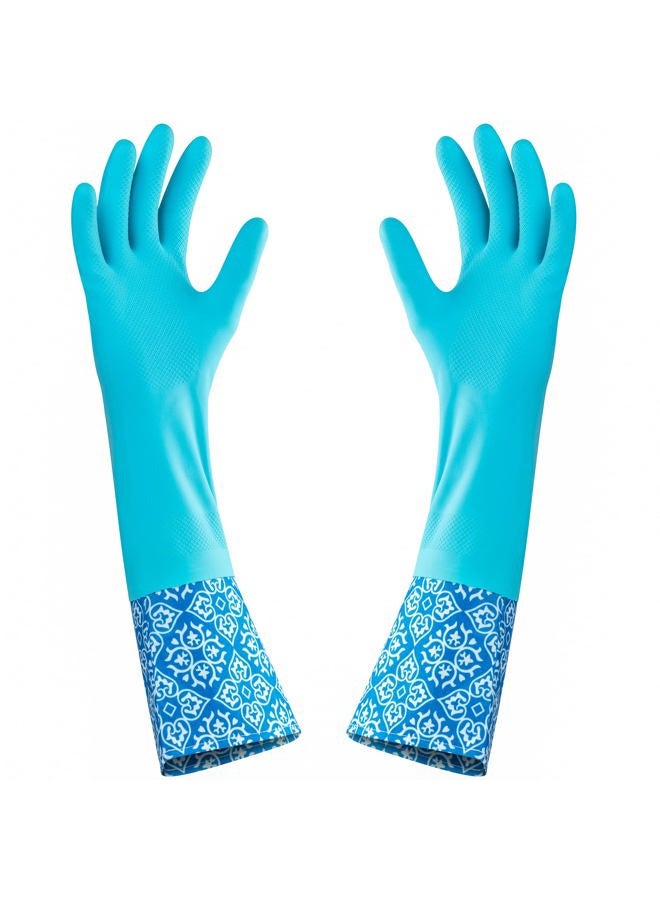 DecorRack 1 Pair Household Cleaning Gloves, Reusable Medium-Sized Multi-Purpose Gloves, Random Color - Image 1