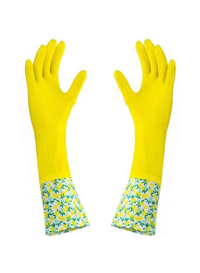 DecorRack 1 Pair Household Cleaning Gloves, Reusable Medium-Sized Multi-Purpose Gloves, Random Color - Image 2