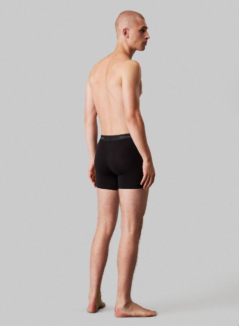 CALVIN KLEIN 3 Pack Boxer Briefs - Icon Cotton Stretch  - Image 4