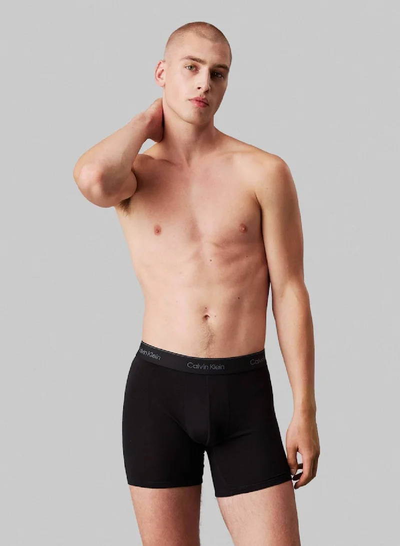 CALVIN KLEIN 3 Pack Boxer Briefs - Icon Cotton Stretch