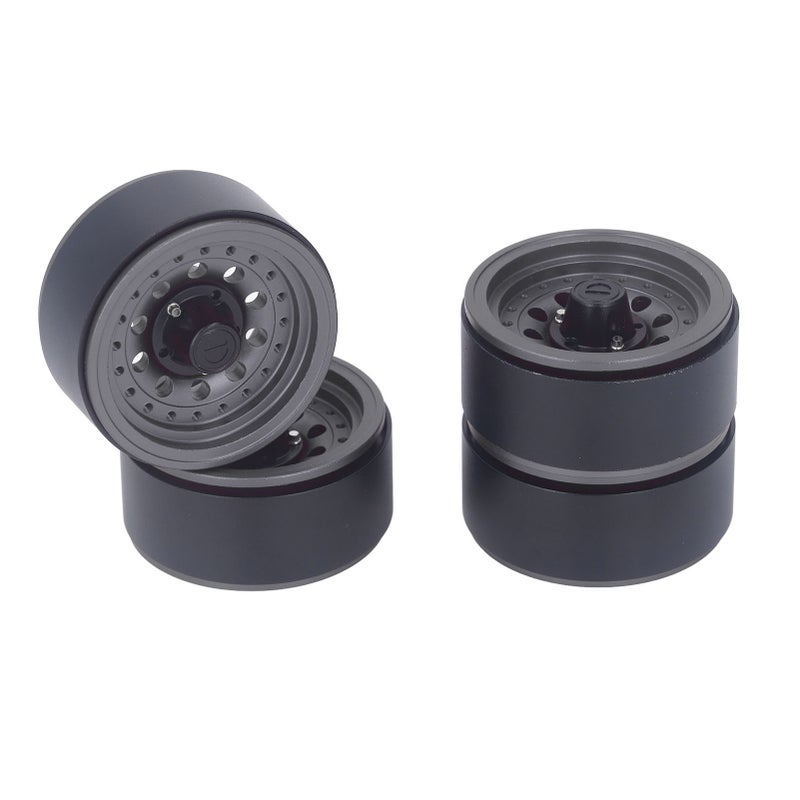 1.9 Inch RC Beadlock Wheels: Aluminum Alloy Grey - Superior Traction RC Car Wheels for 1/10 Off Road Rock Crawling RC Enthusiasts - Image 2