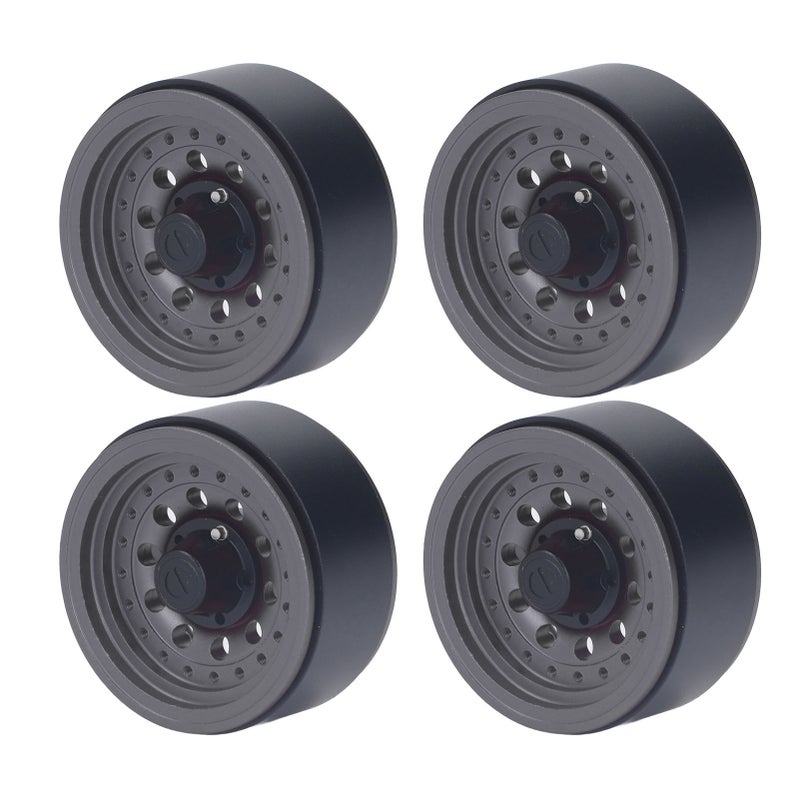 1.9 Inch RC Beadlock Wheels: Aluminum Alloy Grey - Superior Traction RC Car Wheels for 1/10 Off Road Rock Crawling RC Enthusiasts - Image 1