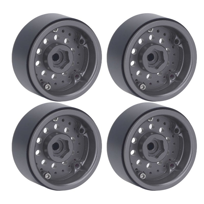 1.9 Inch RC Beadlock Wheels: Aluminum Alloy Grey - Superior Traction RC Car Wheels for 1/10 Off Road Rock Crawling RC Enthusiasts - Image 4
