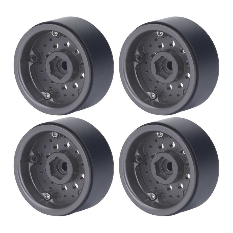 1.9 Inch RC Beadlock Wheels: Aluminum Alloy Grey - Superior Traction RC Car Wheels for 1/10 Off Road Rock Crawling RC Enthusiasts - Image 3