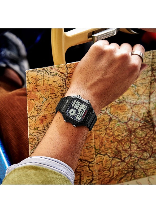 CASIO Men's Water Resistant Resin Digital Watch AE-1200WH-1AVDF -45 × 42.1 × 12.5 mm - Image 3