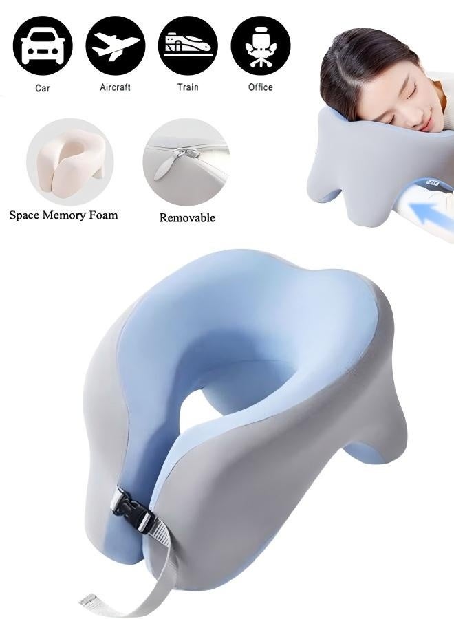 Travel Pillow U-Shaped Pillow Travel Neck Pillow  Memory Foam Neck Pillow Neck Pillow For Airplane Travel Comfortable And Breathable Pillowcase Suitable For Airplane Train Car Home Office  - Image 1