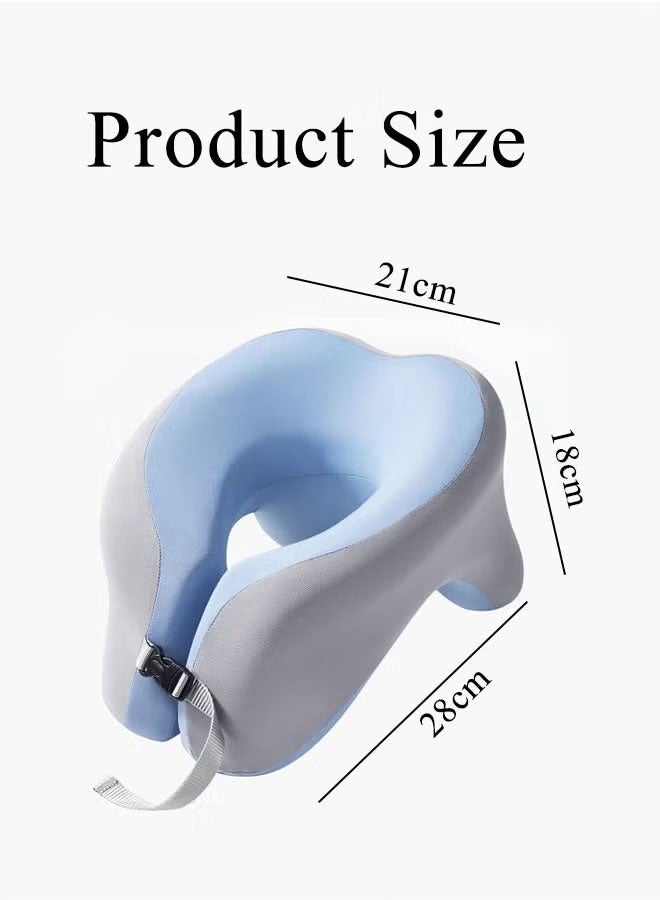 Travel Pillow U-Shaped Pillow Travel Neck Pillow  Memory Foam Neck Pillow Neck Pillow For Airplane Travel Comfortable And Breathable Pillowcase Suitable For Airplane Train Car Home Office  - Image 2