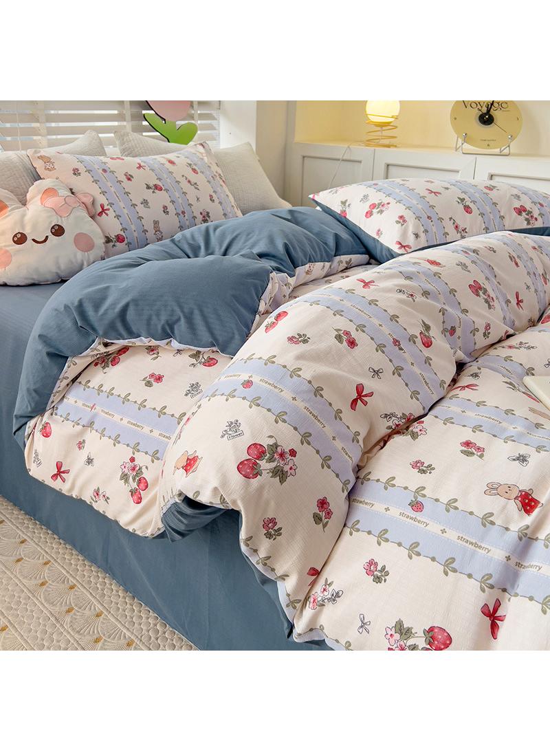 Bluejw Pure Cotton Washable Bed Sheet And Duvet Cover Bed Linen Set  - Image 1