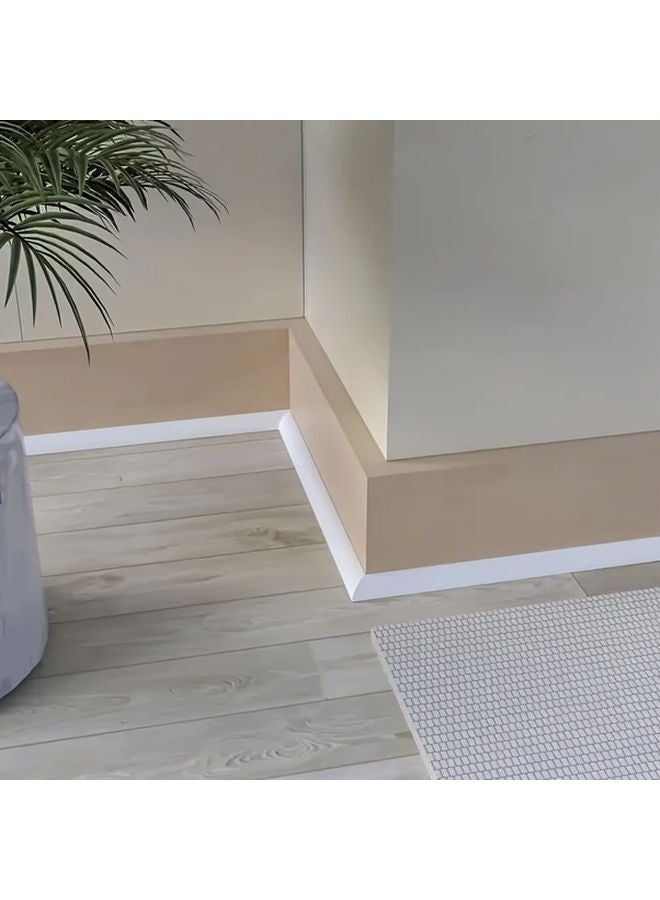 White 2m Flexible Quarter Round Waterproof Threshold Barrier For Bathroom Shower And Kitchen Sink - Image 4