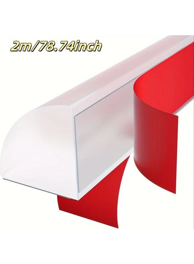 White 2m Flexible Quarter Round Waterproof Threshold Barrier For Bathroom Shower And Kitchen Sink - Image 1