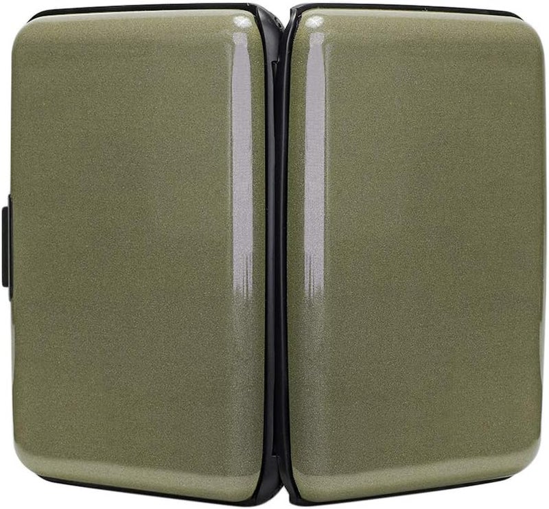 ELFISH RFID Blocking Credit Card Protector Aluminum ID Case Hard Shell Business Card Holders Metal Wallet for Men or Women (Army green) - Image 3