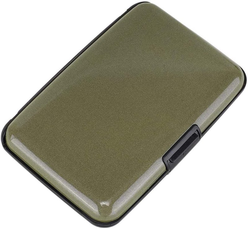 ELFISH RFID Blocking Credit Card Protector Aluminum ID Case Hard Shell Business Card Holders Metal Wallet for Men or Women (Army green) - Image 4