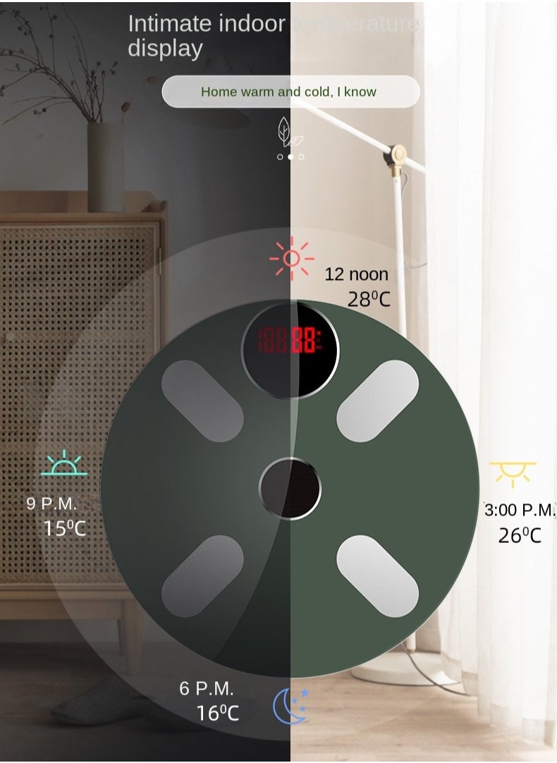 Gasin - Solar Power Storage With Bluetooth Body Fat Scale Home Electronic Scale LED Display Weight Scale - Image 1