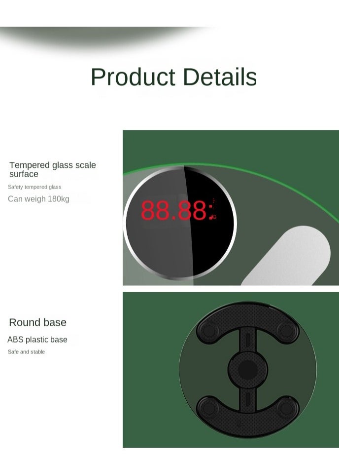 Gasin - Solar Power Storage With Bluetooth Body Fat Scale Home Electronic Scale LED Display Weight Scale - Image 1