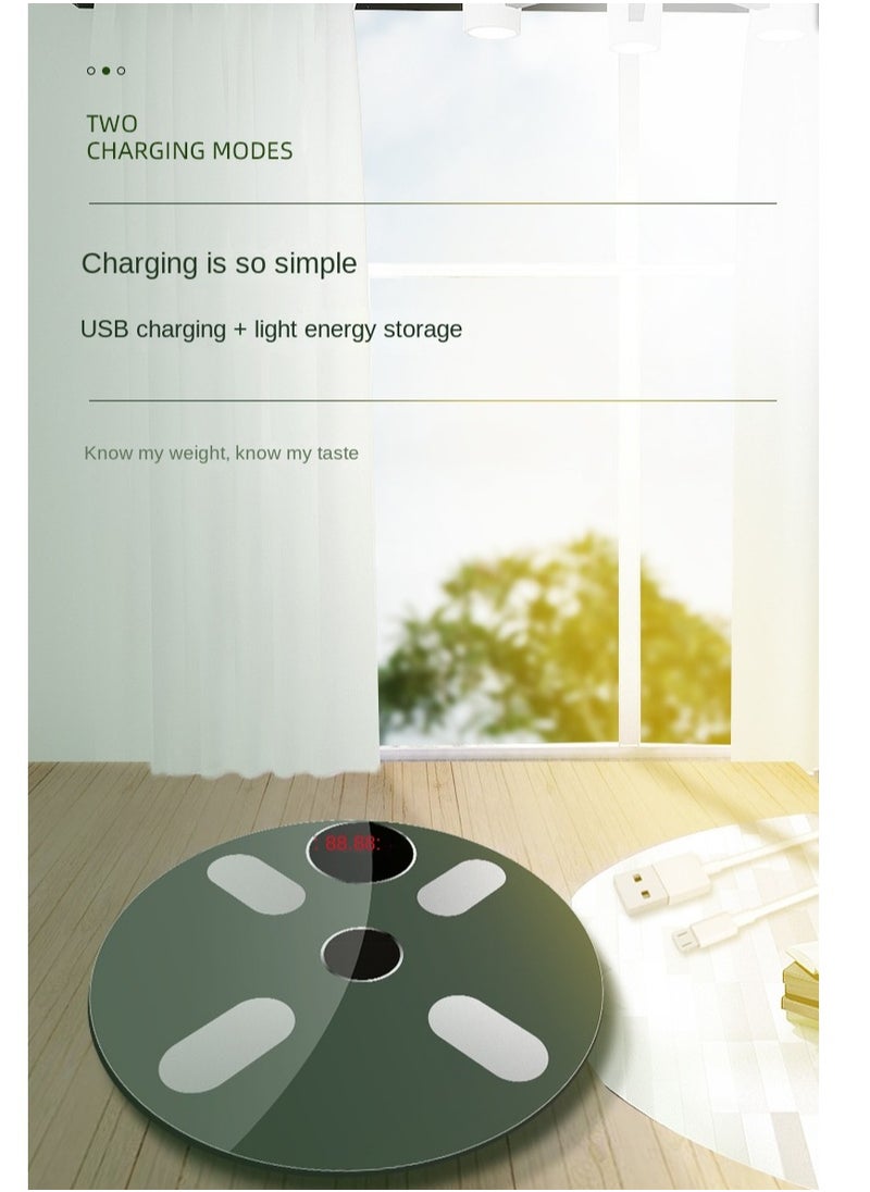 Gasin Solar Power Storage With Bluetooth Body Fat Scale Home Electronic Scale LED Display Weight Scale  - Image 2