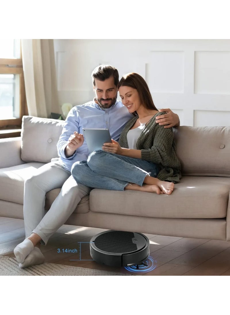 AL RAID Robot Vacuum Cleaner Mobile Phone Control Wi-Fi Connectivity Robotic Vacuum Cleaner with Gyro Navigation 3000mAh Battery Capacity for Pet Hair, Hard Floors and Daily Cleaning - Image 3