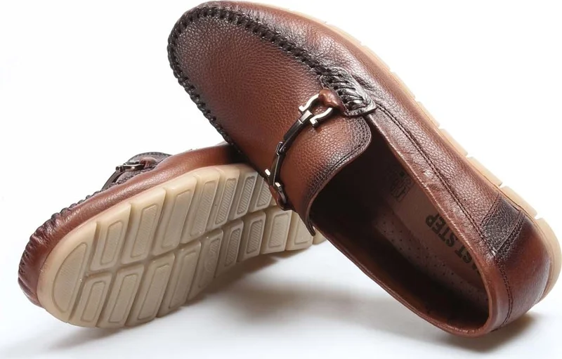 فاست ستيب Genuine Leather Tan Men's Loafer Shoes 783ma06
