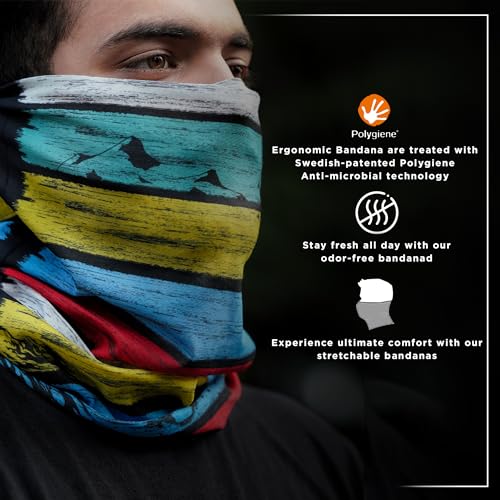 WANDERLOOMS Multicolor Unisex Bandana Mask for Men to Cover Face & Head | Printed Bandana for Men Hair - Image 5