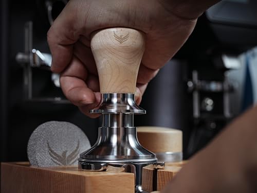KNODOS Spring Loaded 54mm Espresso Tamper for Breville Barista Express Bambino Self Leveling Calibrated Coffee Tamper with Maple Wood Handle 30LB - Image 3