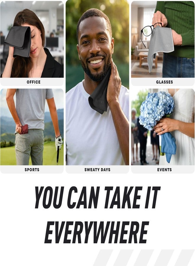 DRYKI Sweat Absorbing Handkerchiefs - The Original Pocket-Sized Sweat Towels - Quick-Dry Microfiber Sweat Rags for Face, Hands, & Body - Men & Women - Gym, Sports, and Work (Tan: 5 Pack) - Image 5