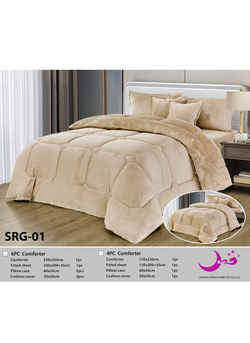 Moon - 6-Piece King Size for Winter Microfiber Duvet Cover Set - Image 1