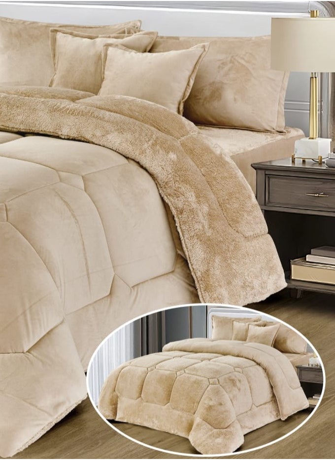 Moon - 6-Piece King Size for Winter Microfiber Duvet Cover Set - Image 1