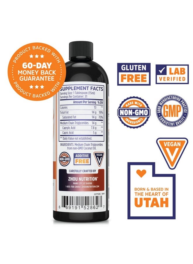 Zhou Nutrition Zhou Mct Oil Ketogenic Fuel ; Quick Clean Energy For Body & Mind ; 16 Fl Oz  - Image 3