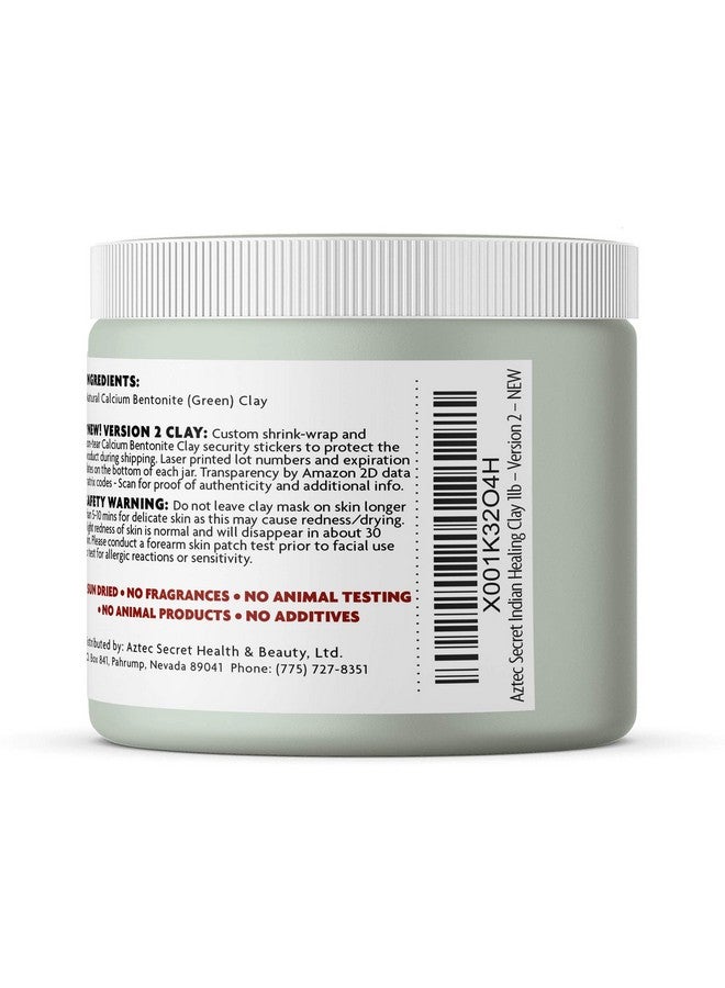 AZTEC SECRET Indian Healing Clay 1 Lb Deep Pore Cleansing Facial & Body Mask The Original 100% Natural Calcium Bentonite Clay New Version 2 - Image 3