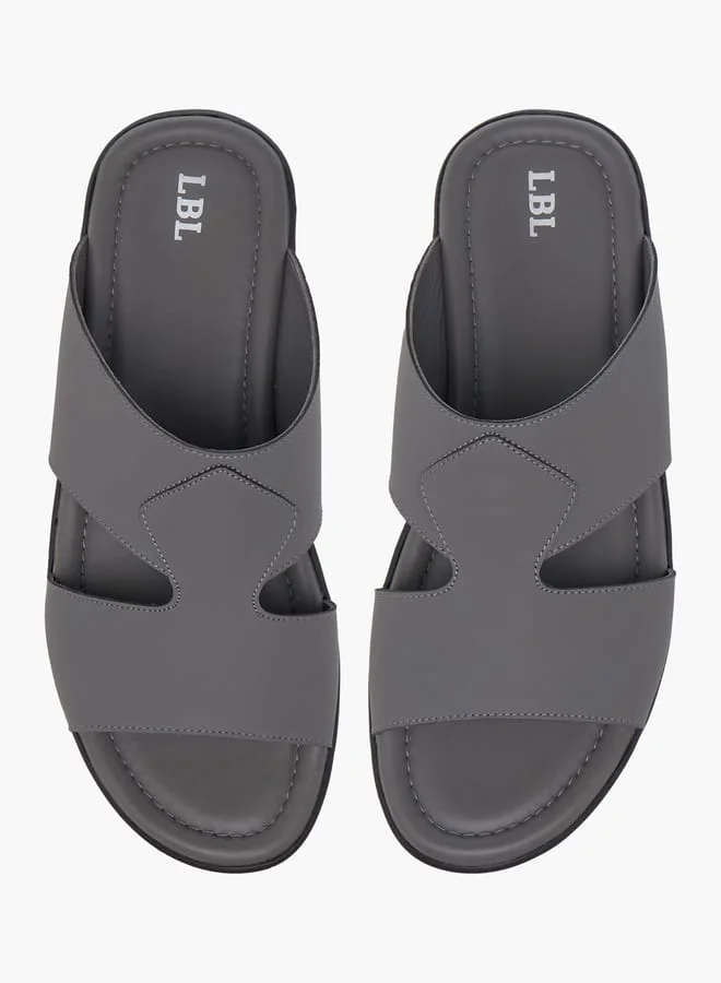 ال بي ال من شو اكسبرس صنادل رجالي بنقوش مقصوصة سهلة الارتداء