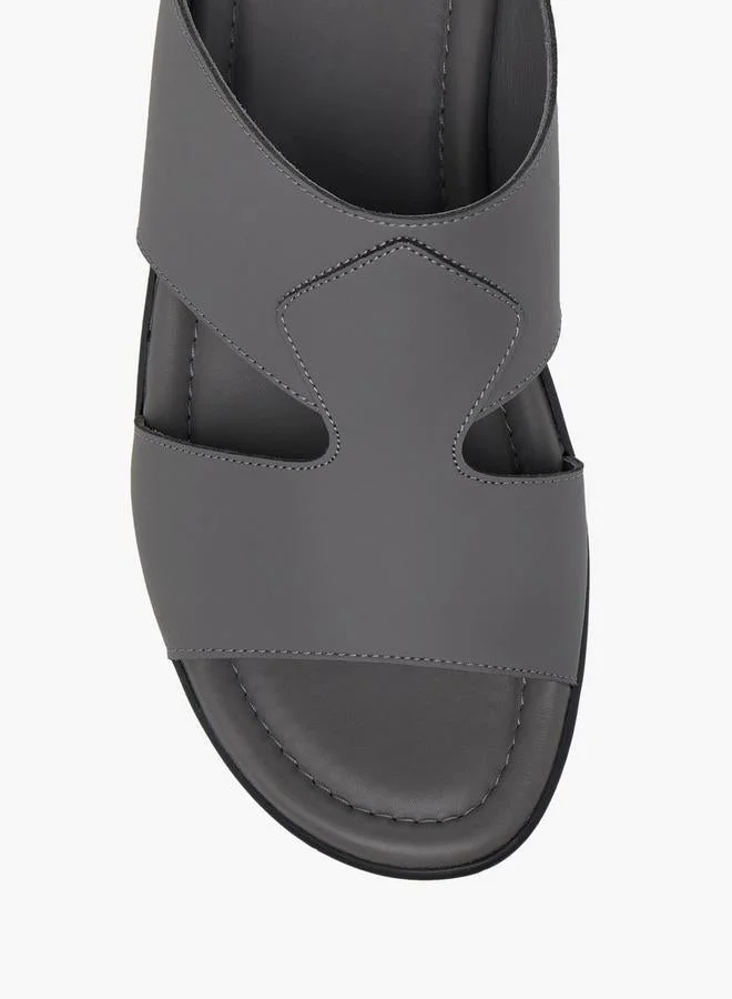 LBL by Shoexpress GREY Cutout Detail Slip-On Arabic Sandals for Men | Best Price UAE