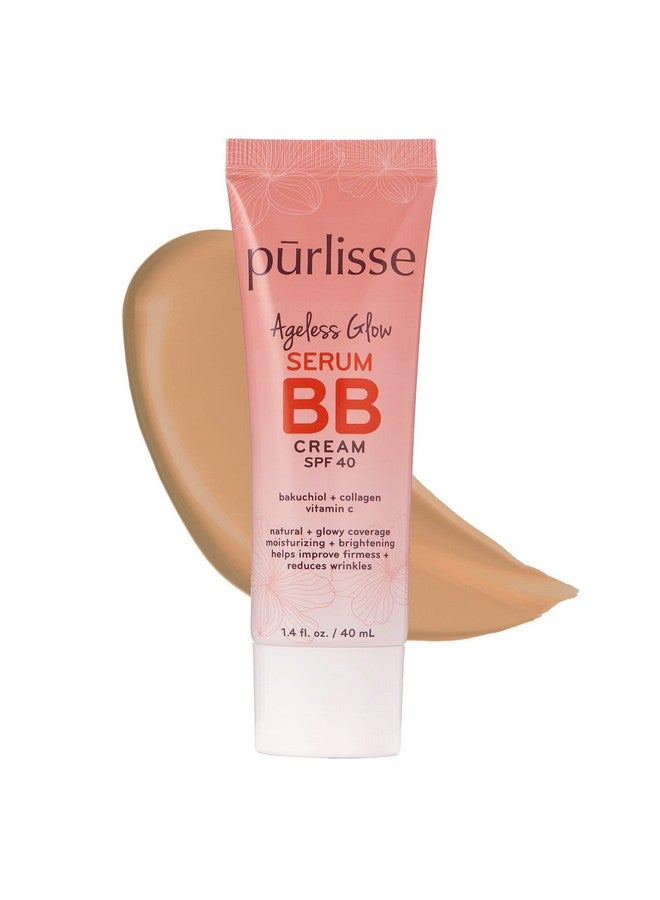 بورليس كريم بي بي سيروم Ageless Glow SPF 40: نظيف وخالٍ من القسوة، وتغطية كاملة وخالية من العيوب، ومرطب بالكولاجين | متوسط 1.4 أونصة - Image 1