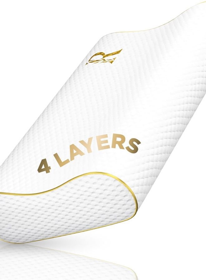 Royal Therapy 4-Layer King, Contour Pillow, Side Sleeper Pillow, Orthopedic Pillow, Neck Support Pillow, Pillow for Neck Pain, Pillow for Side Sleepers, CertiPUR-US - Image 1