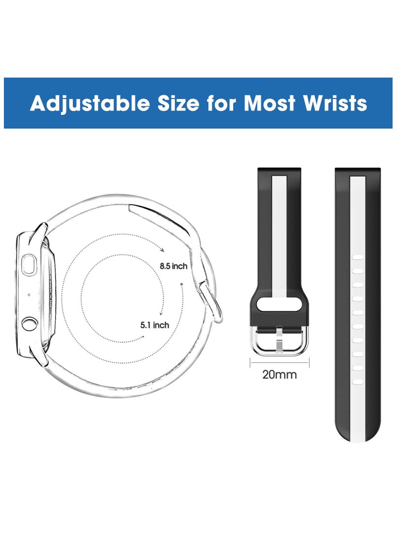 Compatible Band for Samsung Galaxy Watch 5 u0026 5 Pro, 20mm Soft Silicone Strap for Galaxy Watch 3 and Active 2, Stylish Bands for Men and Women. - Image 5