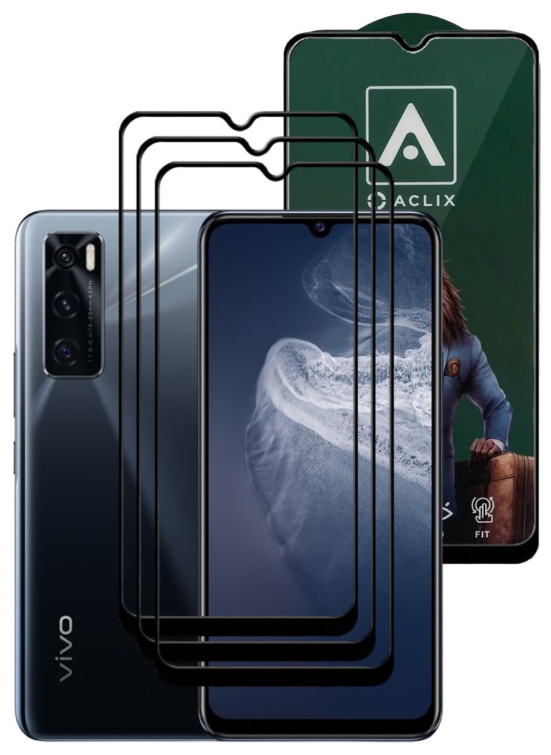 ACLIX 3 Pieces Antistatic ESD Dustproof Premium Quality High Definition Tempered Glass Screen Protector Designed For vivo V20 SE - Image 1