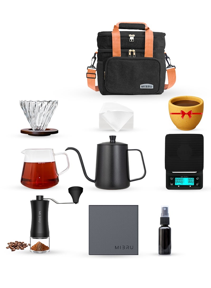 MIBRU V60 coffee drip kit drip set 9 pieces specialty coffee set professional coffee maker tools barista drip coffee kit - Image 1