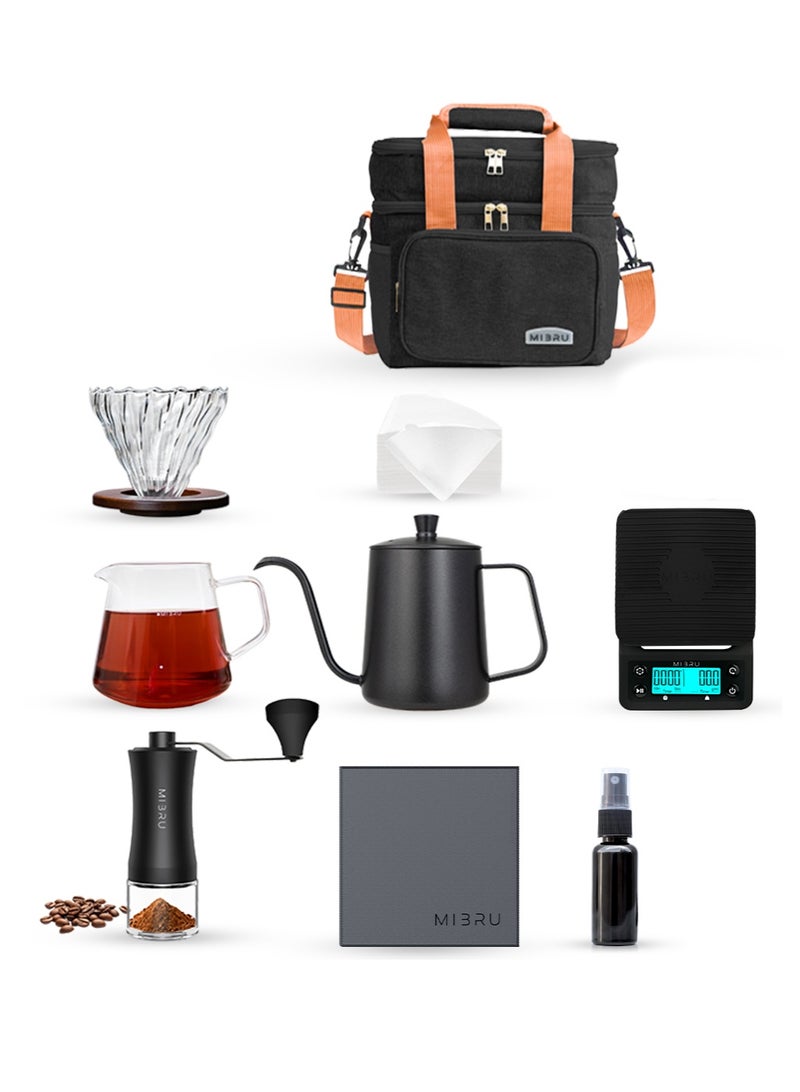 MIBRU V60 coffee drip kit drip set 9 pieces specialty coffee set professional coffee maker tools barista drip coffee kit - Image 1