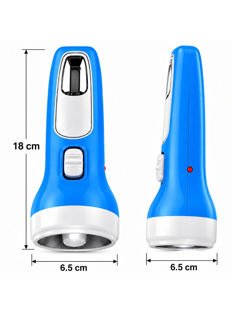 Portable Rechargeable LED Flashlight with Attached Charging Adapter Lightweight Handheld Emergency Light - Image 2