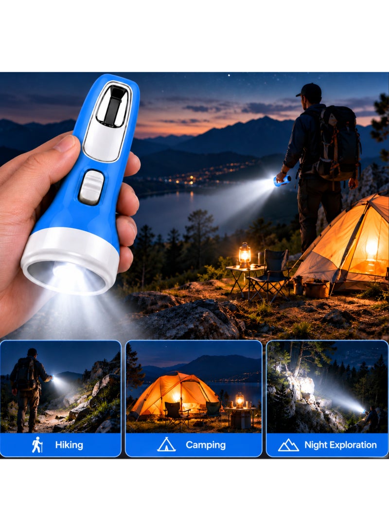 Portable Rechargeable LED Flashlight with Attached Charging Adapter Lightweight Handheld Emergency Light - Image 3