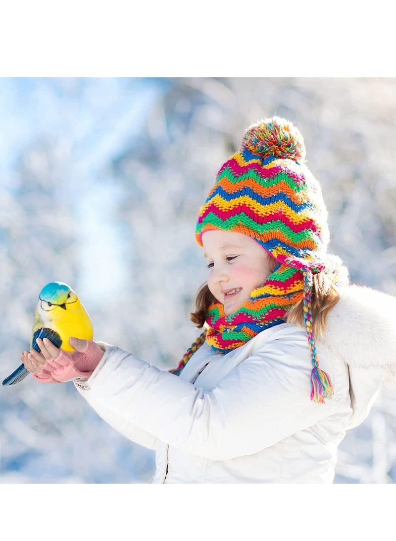 Generic 3 Pairs Kids Fingerless Gloves Convertible Flip Top Gloves Winter Warm Knit Half Finger Mitten for Kids Boy Girls 510 Years - Image 2