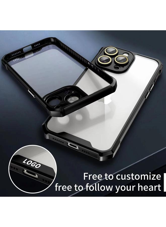 اس-توب جراب هاتف iPhone 15 من الأكريليك المقاوم للصدمات مع غشاء زجاجي للعدسات - Image 3
